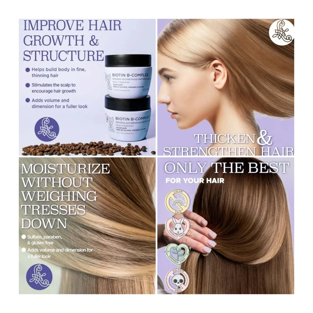Luseta Biotin B-Complex Hair Mask Hair Growth & 16.9 Oz Color Safe‎